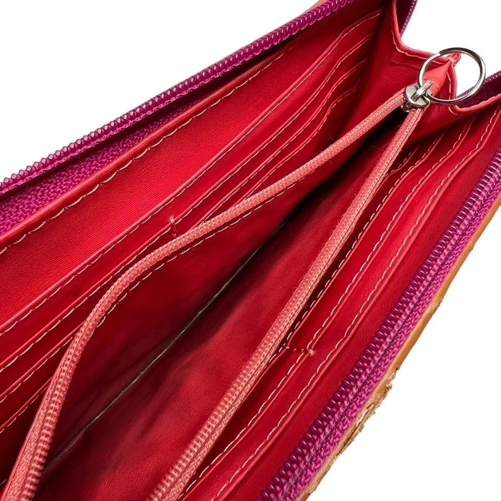 Fossil Multi Striped Zip Around Rectangle Clutch … - image 7